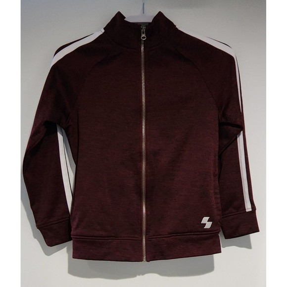 Place Sport Other - Place Sport Boys Full Zip Sweatshirt Dark Red Black Long Sleeve Size L (10/12)
